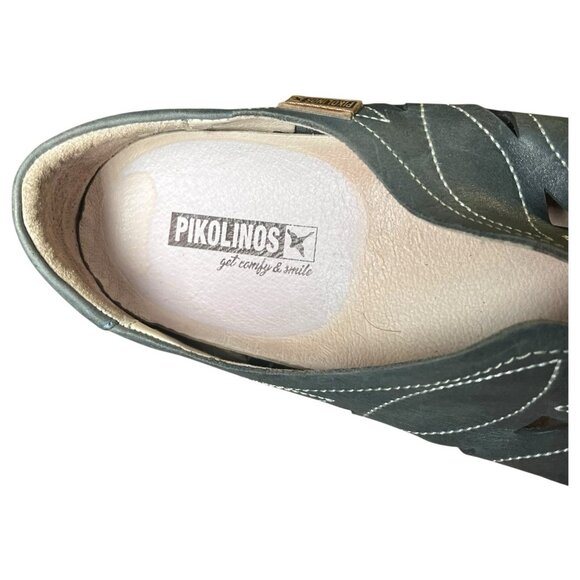PIKOLINOS Loafers Leather Jerez Woman Flats Size 10 Blue/Grey Closed Toe - Picture 4 of 12